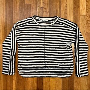 Madewell Black and White Striped Knit